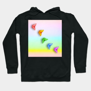 whimsical rainbow butterflies Hoodie